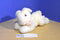 White Bunny Rabbit With Pink Bow Beanbag Plush