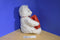 Hallmark Whtie Teddy Bear With Red Heart Bag Beanbag Plush