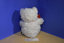 Hallmark Whtie Teddy Bear With Red Heart Bag Beanbag Plush