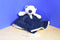 Blankets and Beyond White Bear on Blue 2016 Security Blanket