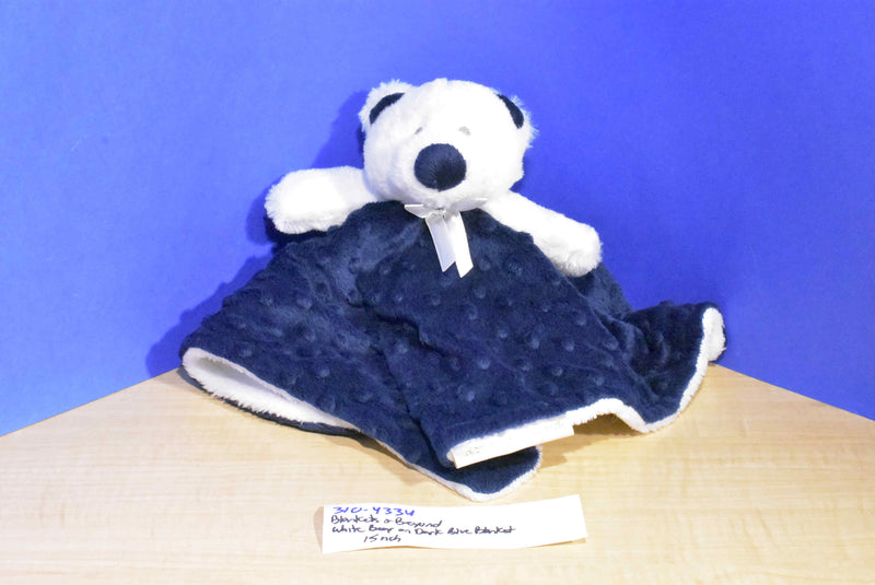 Blankets and Beyond White Bear on Blue 2016 Security Blanket
