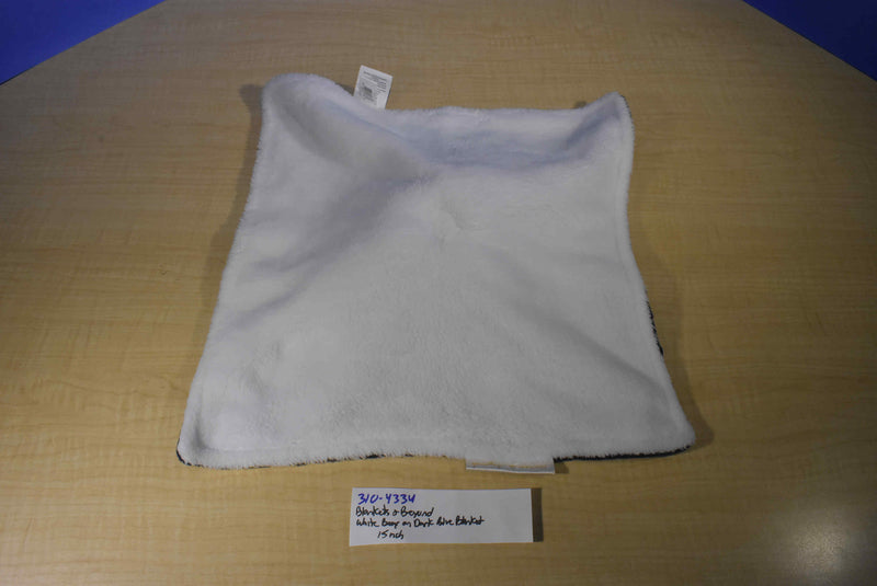 Blankets and Beyond White Bear on Blue 2016 Security Blanket
