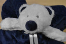 Blankets and Beyond White Bear on Blue 2016 Security Blanket