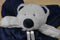 Blankets and Beyond White Bear on Blue 2016 Security Blanket