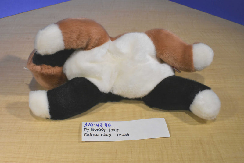 Ty Beanie Buddy 1998 and Babies 1996 Chip Calico Cat Beanbag Plush
