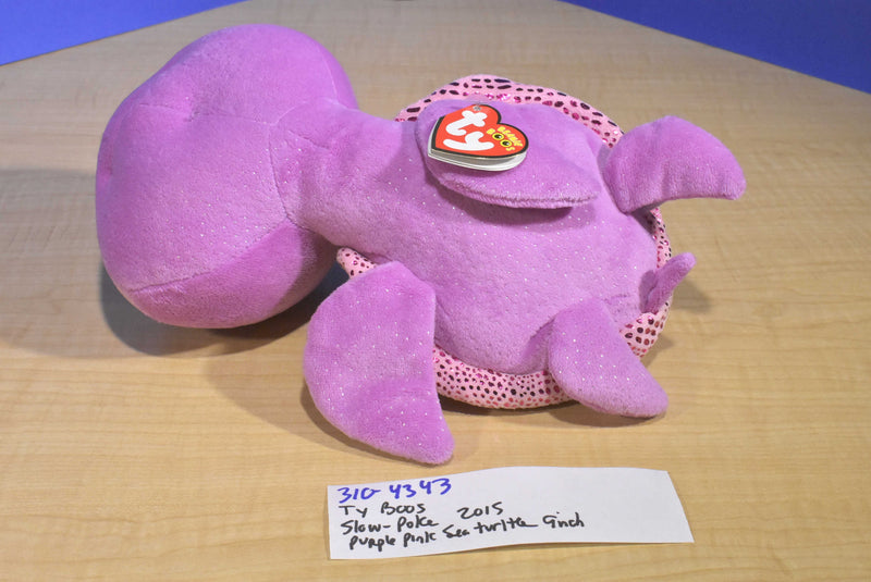 Ty Beanie Boos Slow-Poke Purple Sea Turtle 2015 Beanbag Plush