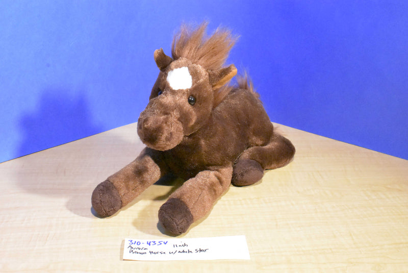 Aurora Flopsies Outlaw Brown Horse Beanbag Plush