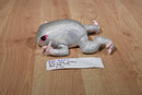 Silver and Pink Frog Beanbag Plush