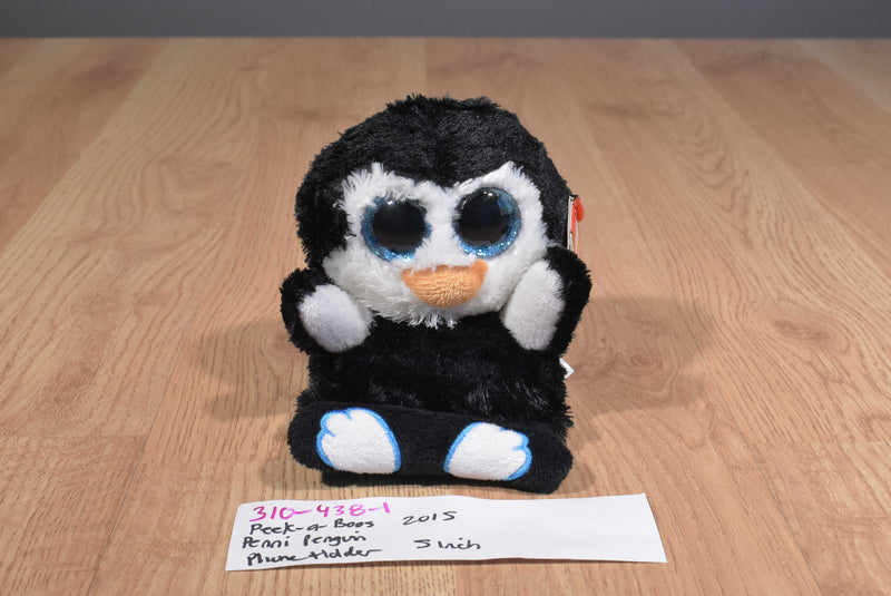 Ty Peek-A-Boo Penni Penguin 2015 Beanbag Plush Phone Holder