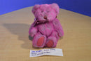 Russ Luv'ums Hot Pink Teddy Bear Beanbag Plush