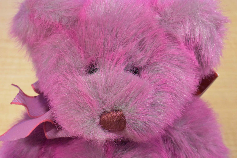 Russ Luv'ums Hot Pink Teddy Bear Beanbag Plush