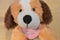 Sound n Light Tan and White Puppy Dog With Pink Bunny Ears Plush