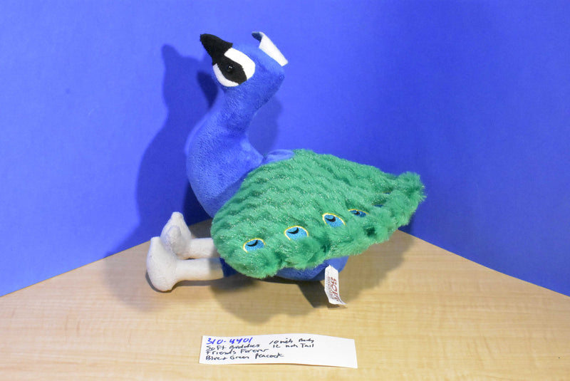 Soft Buddies Friends Forever Blue and Green Peacock Plush