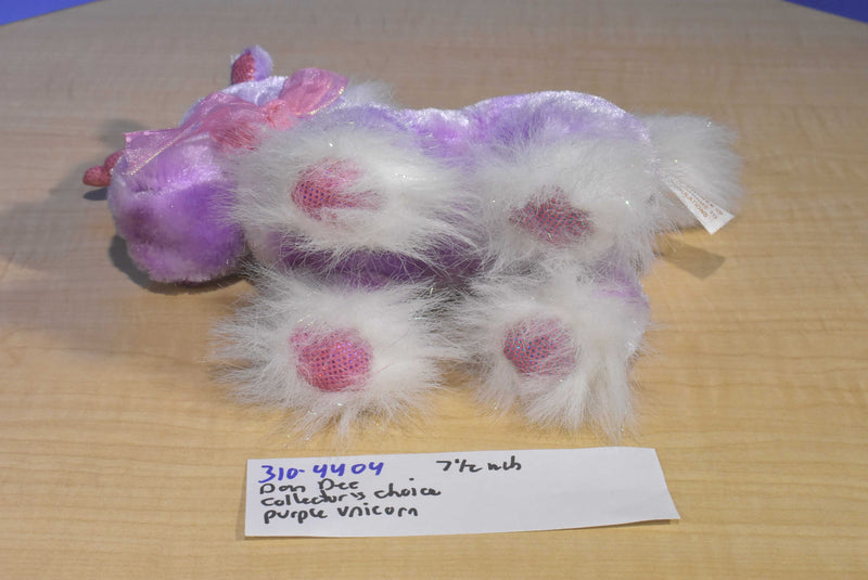 Dan Dee Purple Unicorn Beanbag Plush