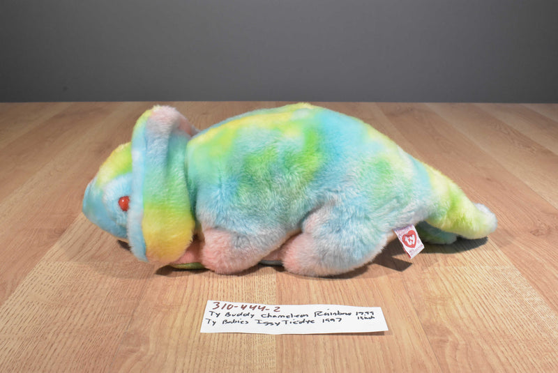 Ty Beanie Buddy 1999 Rainbow and Baby 1997 Iggy Tie Dye Beanbag Plushes