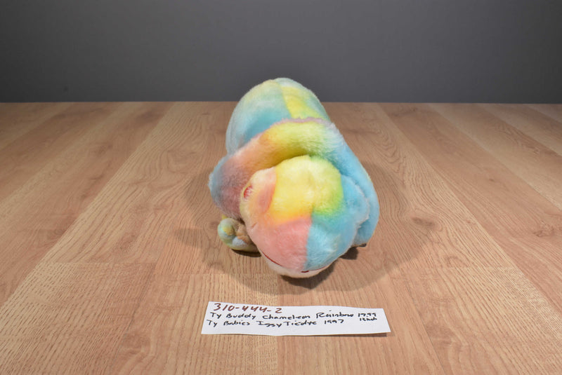 Ty Beanie Buddy 1999 Rainbow and Baby 1997 Iggy Tie Dye Beanbag Plushes
