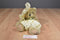 Handmade Tan Teddy Bear Yellow Lace Dress Roses Beanbag Plush
