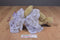 Handmade Tan Teddy Bear Purple Lace Dress Rhinestones Beanbag Plush
