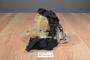 Handmade Tan Teddy Bear Black Lace Dress Rhinestones Beanbag Plush