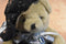 Handmade Tan Teddy Bear Black Lace Dress Rhinestones Beanbag Plush