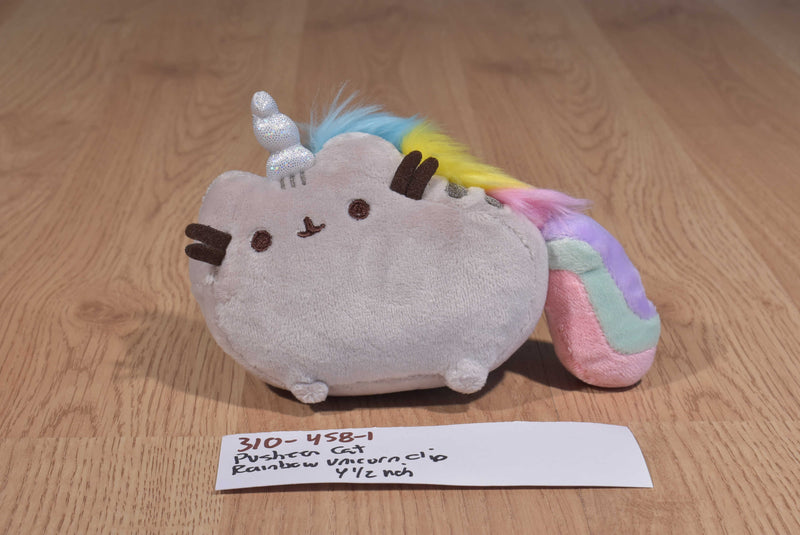 Gund Pusheen Rainbow Unicorn Cat Clip Plush