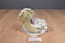 Handmade Tan Teddy Bear White Lace Dress Purple Ribbon Beanbag Plush