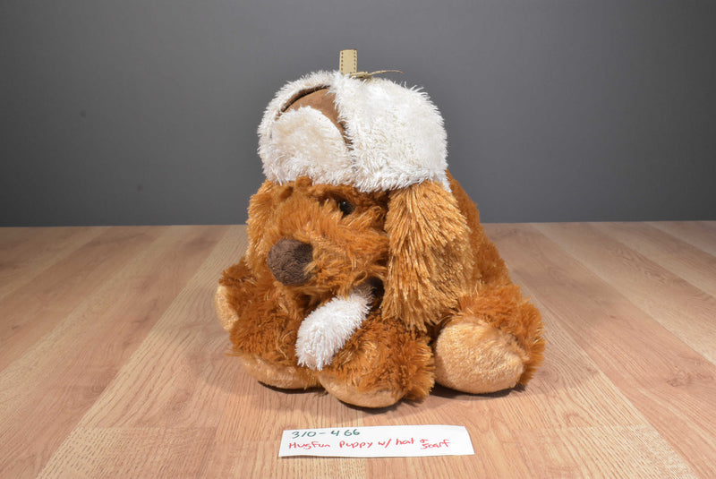 Hugfun Graham Brown Puppy Bomber Hat 2006 Beanbag Plush