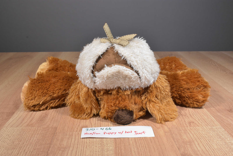 Hugfun Graham Brown Puppy Bomber Hat 2006 Beanbag Plush
