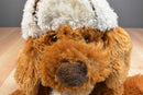 Hugfun Graham Brown Puppy Bomber Hat 2006 Beanbag Plush