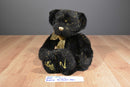 Russ Bizzie Showbiz Black Gold Bear Beanbag Plush