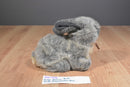 Grey and Tan Bunny Rabbit with Bow Plush