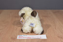A&A Dew Drop Brown Faced White Lamb 1992 Beanbag Plush