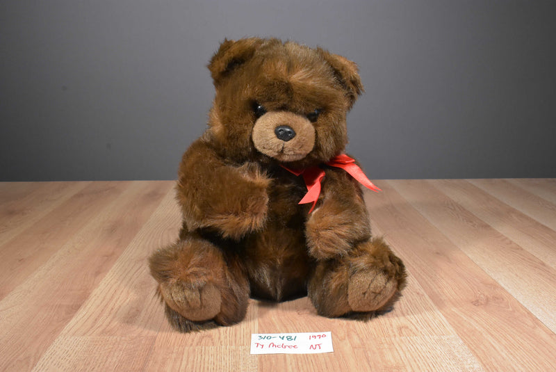 Ty Classic McGee Brown Teddy Bear 1990 Beanbag Plush