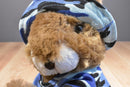 Dan Dee Brown and White Bunny Rabbit in Blue Camo Shirt and Hat Plush