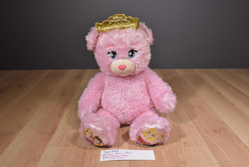 Build-A-Bear Disney Singing Pink Princess Bear with Tiara Crown 2016 Plush