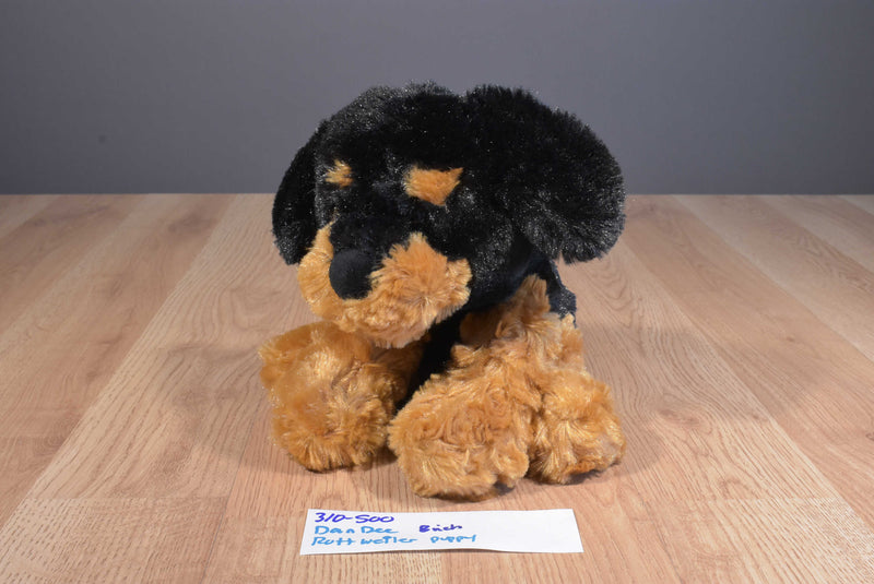 Dan Dee Black Brown Rottweiler Puppy 2010 Plush