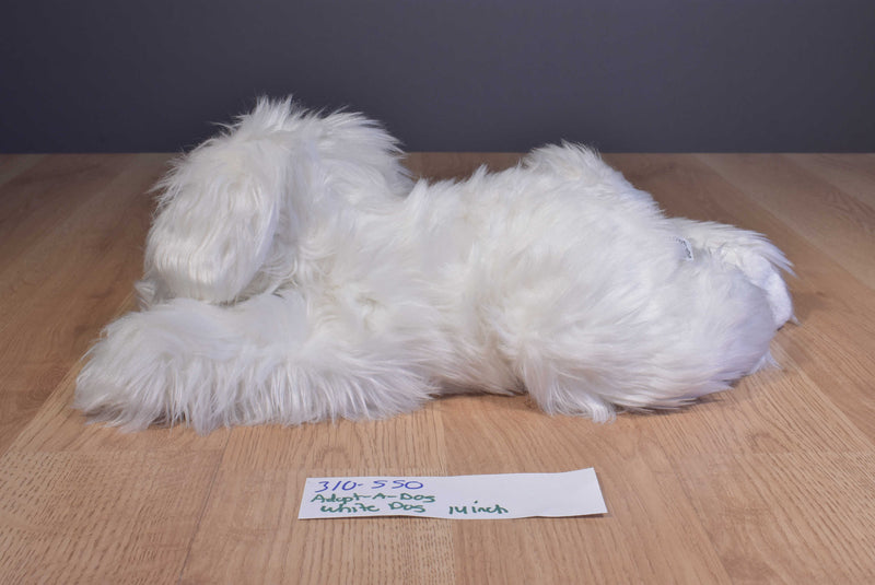 Novelty Toys Adopt-A-Dog White Dog 2010 Beanbag Plush