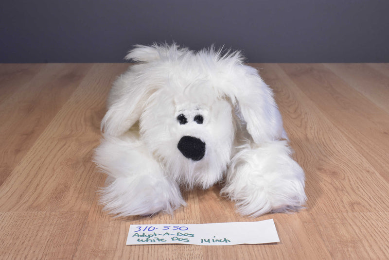 Novelty Toys Adopt-A-Dog White Dog 2010 Beanbag Plush