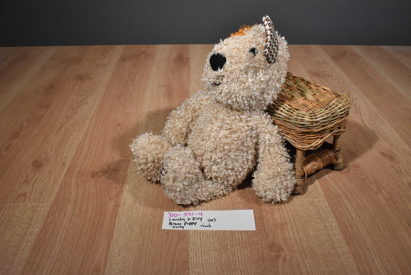 Lambs & Ivy Shaggy Houndstooth Wilson Puppy Dog 2015 Plush