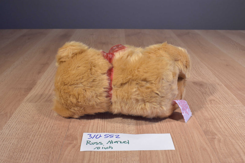 Russ Hazel Brown Bear With Red Rose Beanbag Plush