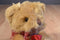 Russ Hazel Brown Bear With Red Rose Beanbag Plush