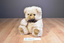 A&A Tan Teddy Bear Plaid Bow Plush