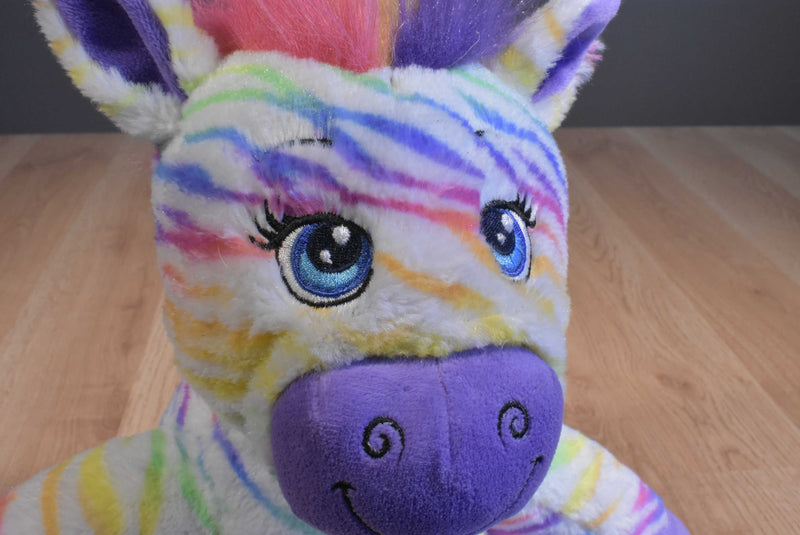 Build-A-Bear Rainbow Zebra 2014 Plush