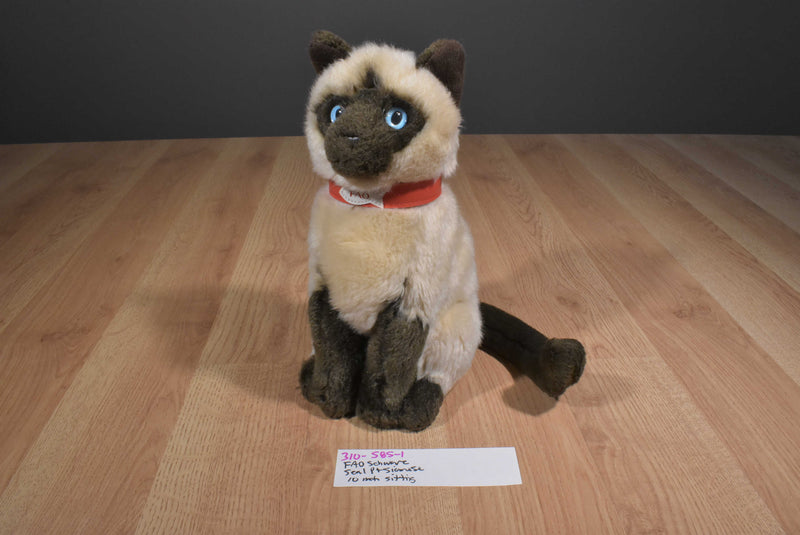 FAO Schwarz Seal Point Siamese Cat 2015 Plush