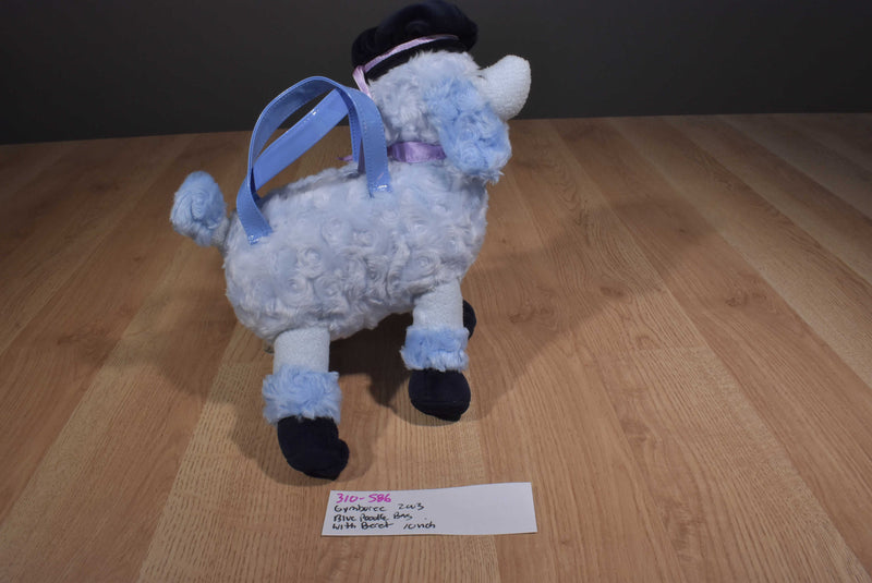 Gymboree Blue Poodle with Beret 2003 Plush Bag Purse