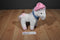Hugfun White and Pink Horse Pony Wearing Pink Cowboy Hat Plush