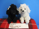 Aurora Black and White Poodles Leopard Bag Plush