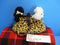 Aurora Black and White Poodles Leopard Bag Plush