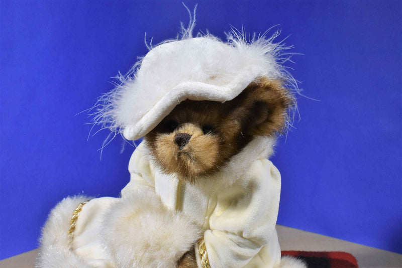 Bearington Victoria Brown Bear in Beige Coat and Hat Plush