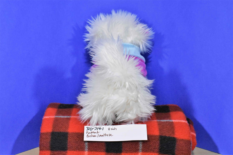 Battat Pucci Pups Bichon Frise Puppy Dog in Pink and Blue Cape Coat Plush